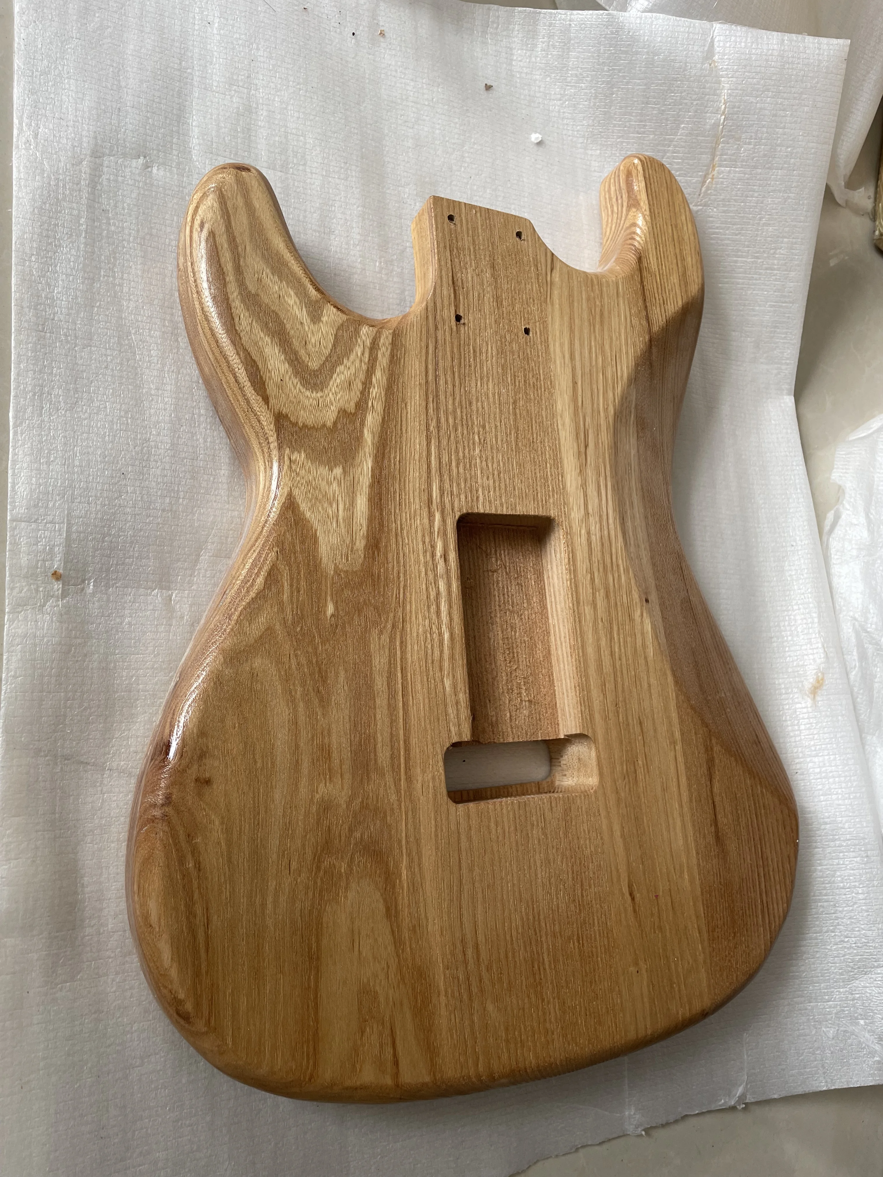 Slat Defective Electric Guitar Body, Unfinished Ash Wood Luthier, DIY Kit Part, Semi Finished, Blank Guitarra Barrel, 5.6cm Heel