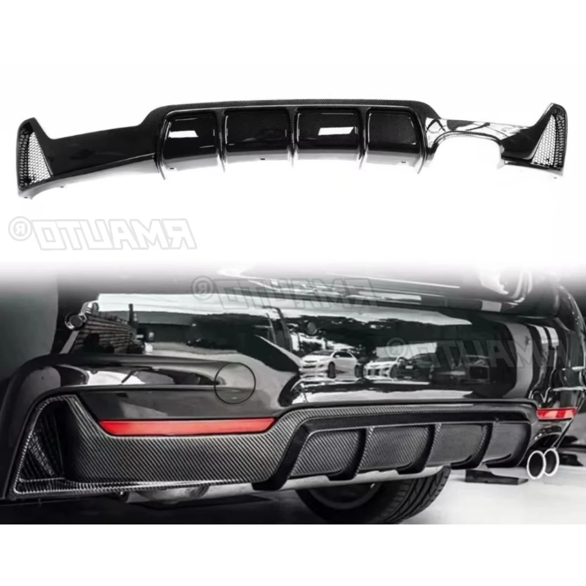 

For BMW 4 Series F32 F33 F36 MP Style 2014-2020 Car Rear Bumper Spoiler Lip Diffuser Modification Part Bumper Guard Protector