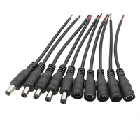 5.5x2.1mm 12V DC Power Male/Female Pigtail Cable Adapter 5.5*2.1mm Plug Jack Wire Connector for CCTV Camera 5050 3528 LED Strip