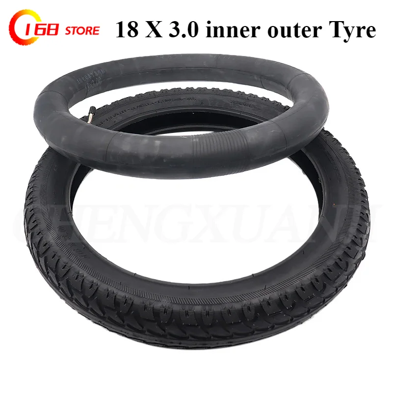 

High-quality Inner and Outer Tire 18 X 3.0 with A Bent Valve Fits Many Gas Electric Scooters E-Bike 18*3.0