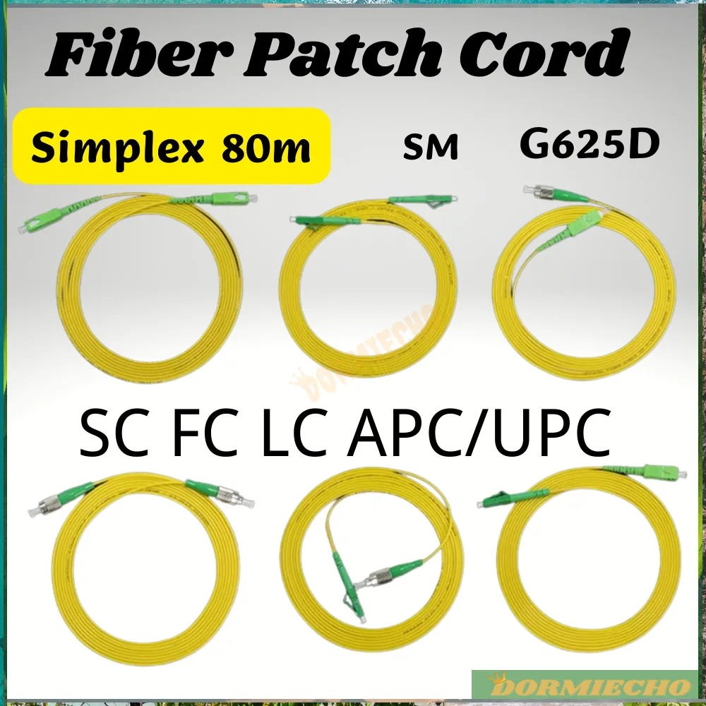 

Cheap and Fine 80m Simplex Fiber Patch Cord SC LC FC APC/UPC Connector SM Factory Price IL within 0.3dB Jumper Factory Direct