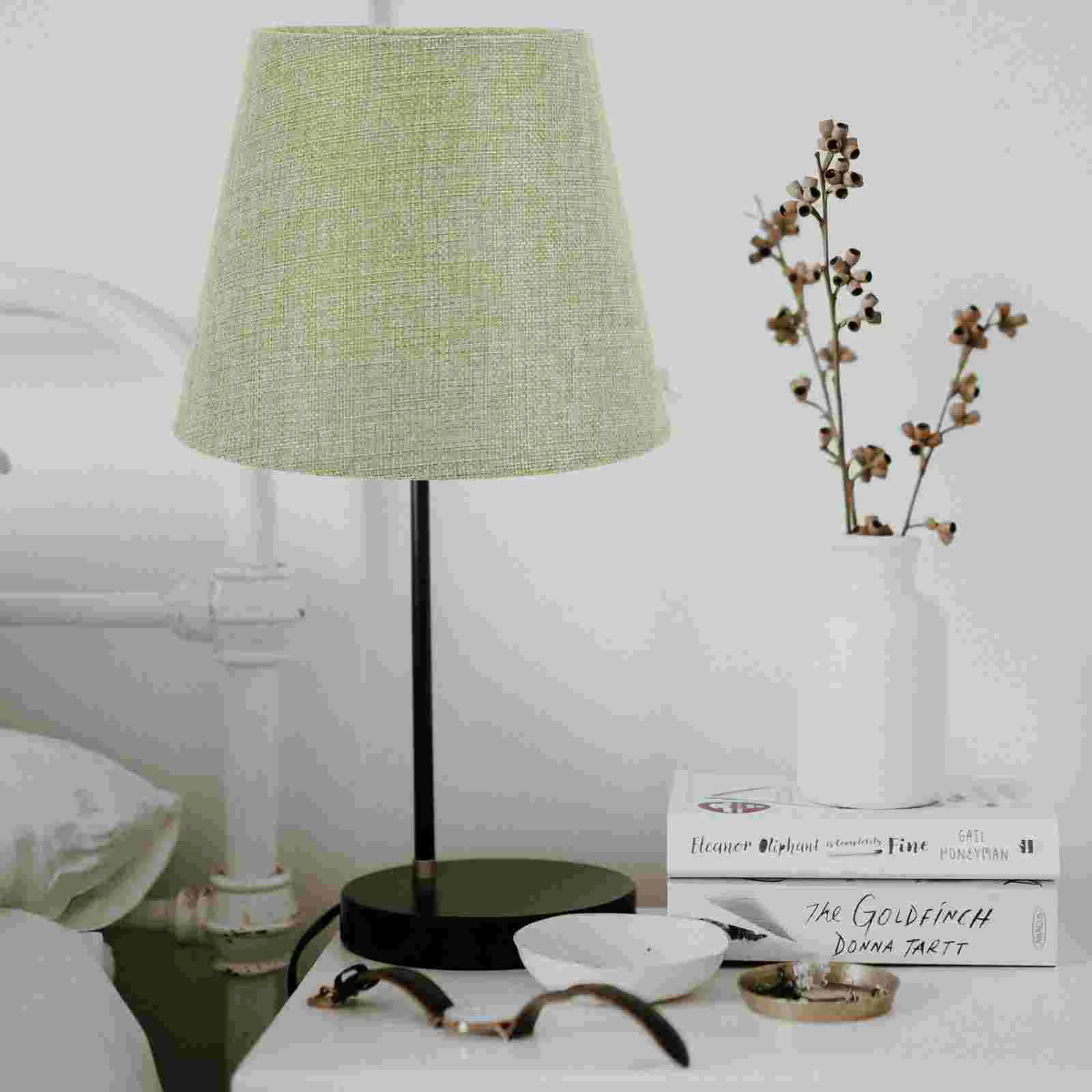 Clip Lamp Shade Bell Lamp Shades Table Lamps Mini Lamp Shade Fabric Lamp Shade Small Lamp Shades Clip Bulb E14 Socket Green