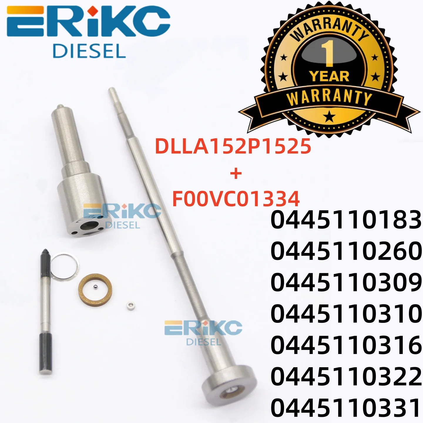 

0445110183 0445110260 0445110316 0445110322 0445110331 DLLA152P1525 0 433 171 940 Valve F00VC01334 For MAHINDRA 0305BC0401N