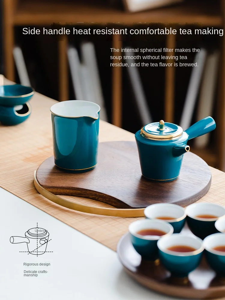 Kung Fu Tea Set Home Living Room Modern Minimalist Tea Cup Supplies Office Visitor Small Tureen Light Luxury