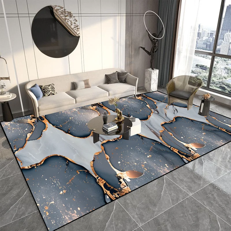 

Light Luxury Decoration Carpets Living Room Home Rug Hall Sofa Area Marble Floor Mat Room Decor Doorway Hallway Carpet Anti Slip