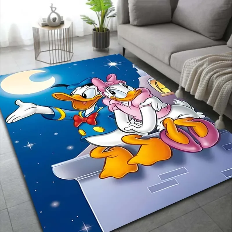 Disney Cartoon Donald Duck Cute Large Area Rug Carpet for Living Room Children Bedroom Home Decor Sofa Doormat Floor Mat Gift