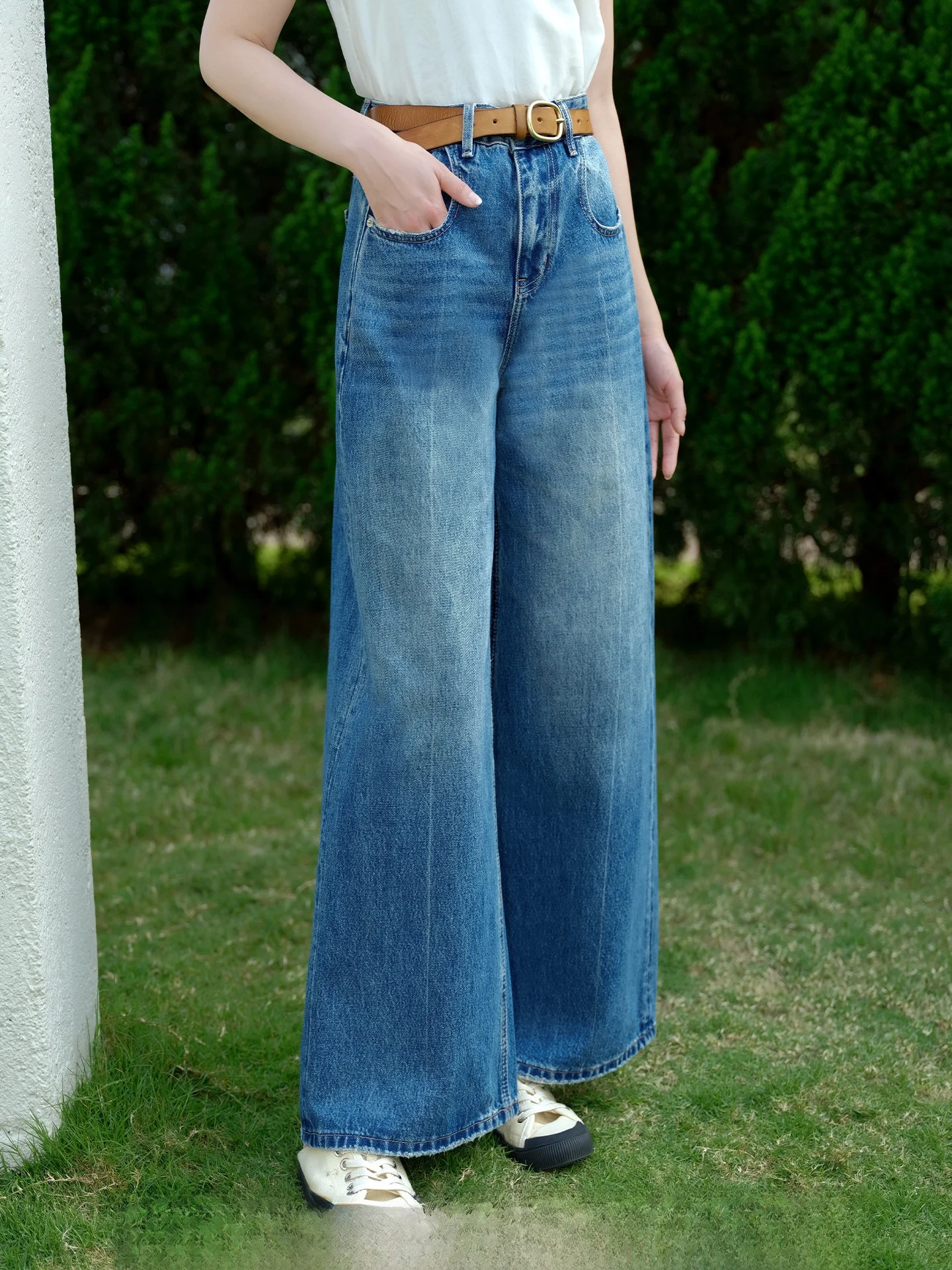 

Original Spring Cotton High Waist Straight Leg Jeans Washed out Retro Casual Pants Women's Loose Fit Jeans Spring Collection