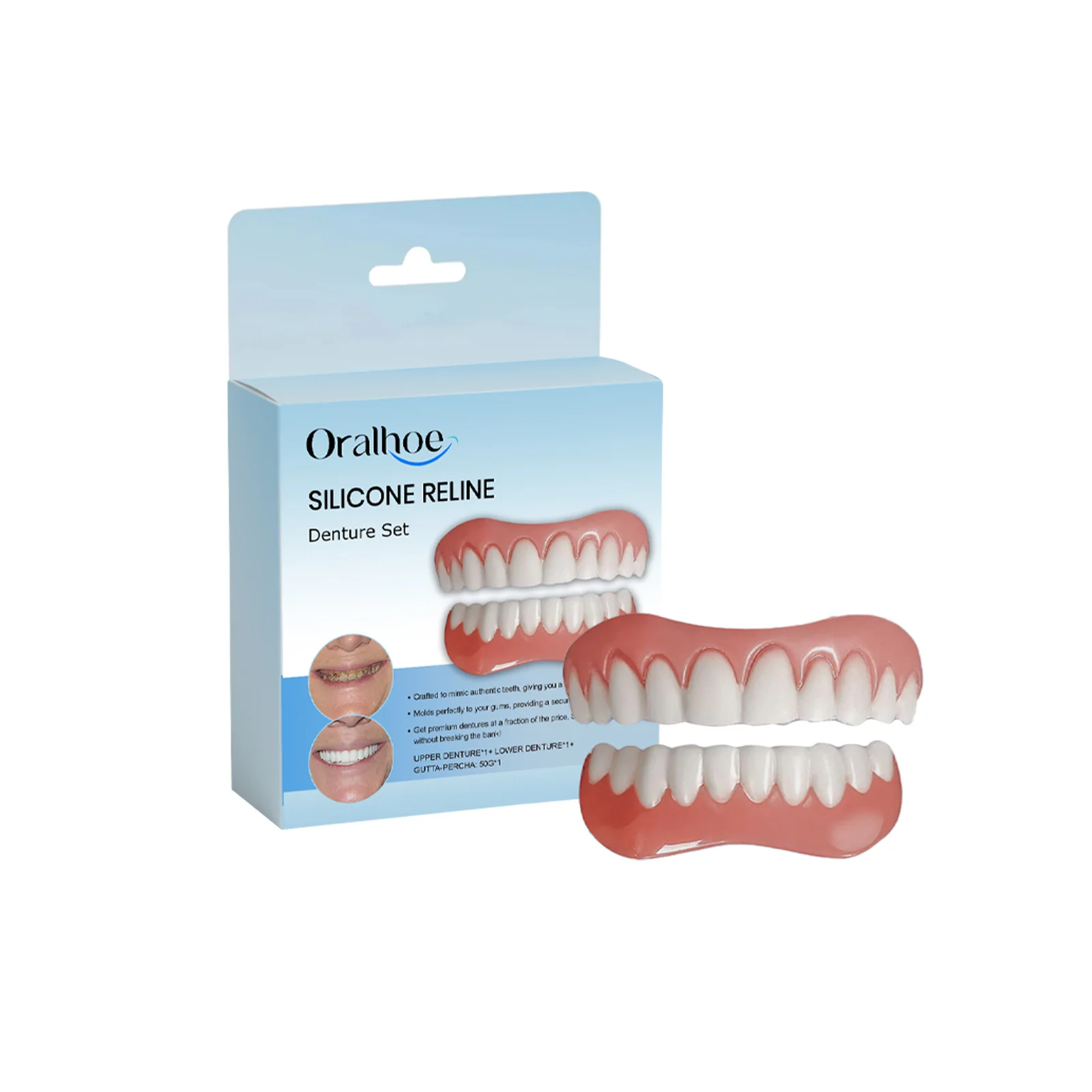 Oralhoe Denture Modification Kit - Comfortable Teeth Gap Filler