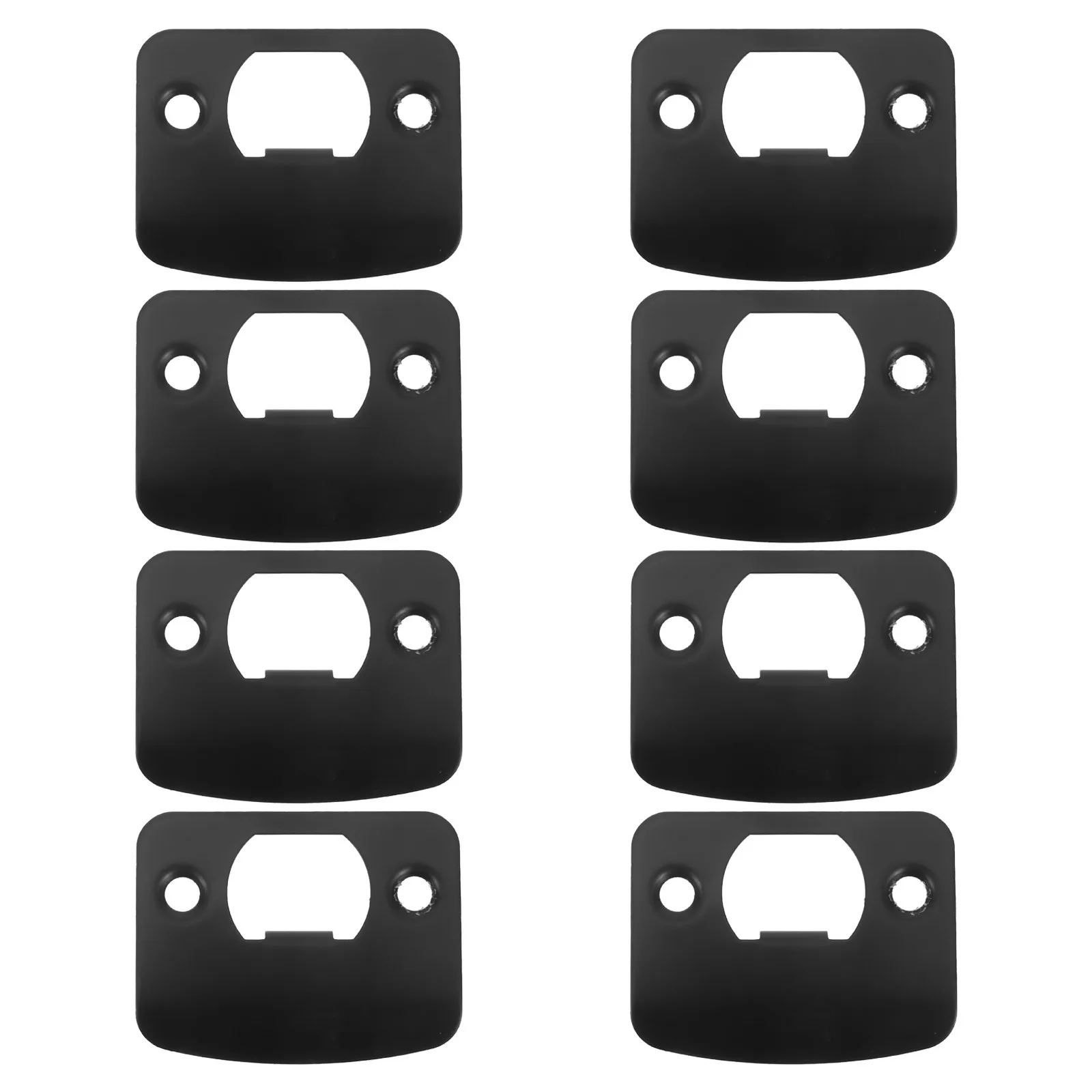 

8pcs Stainless Steel Deadbolt Strike Plate Black Reinforcement Latch Cover For Exterior Interior Doors Door Lock Replacement