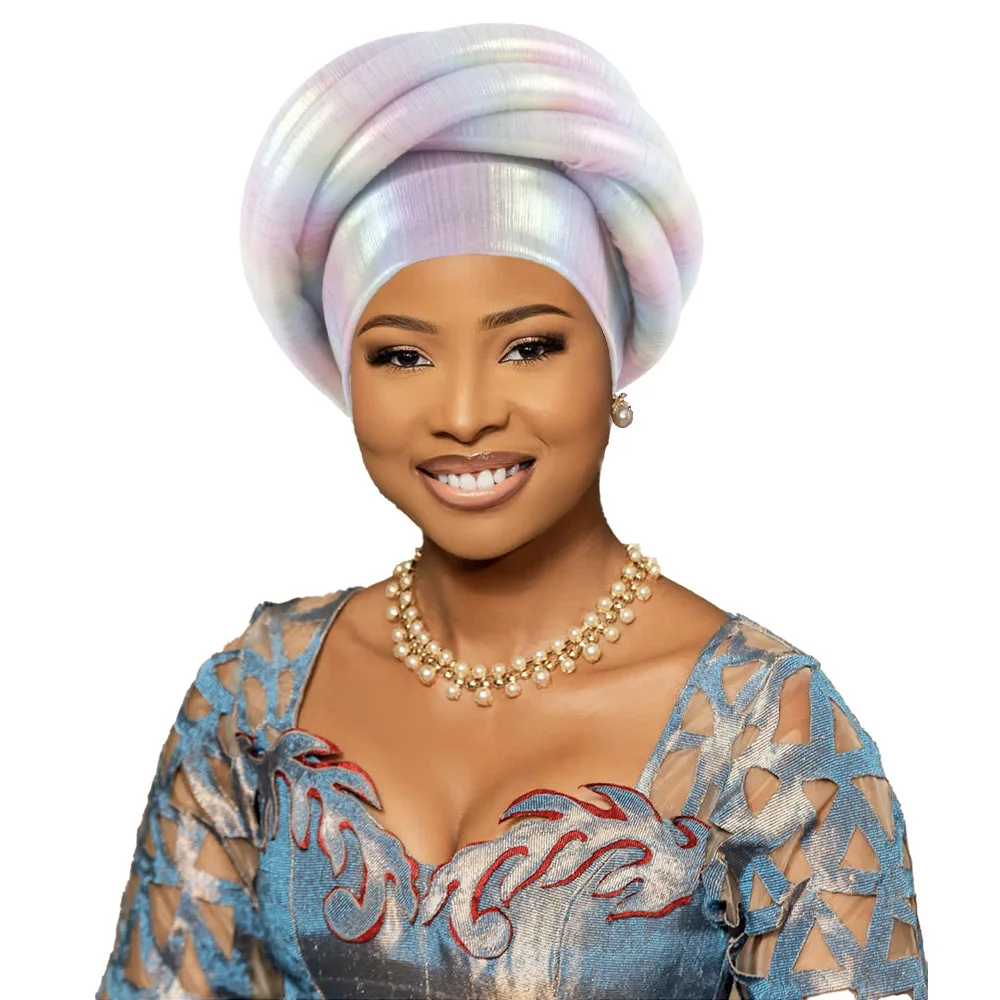 

Twisted Braid Turban Cap for Women Headwrap Bonnet Autogele Head Wrap Cover Muslim Hat Nigeria Wedding African Female Headgear