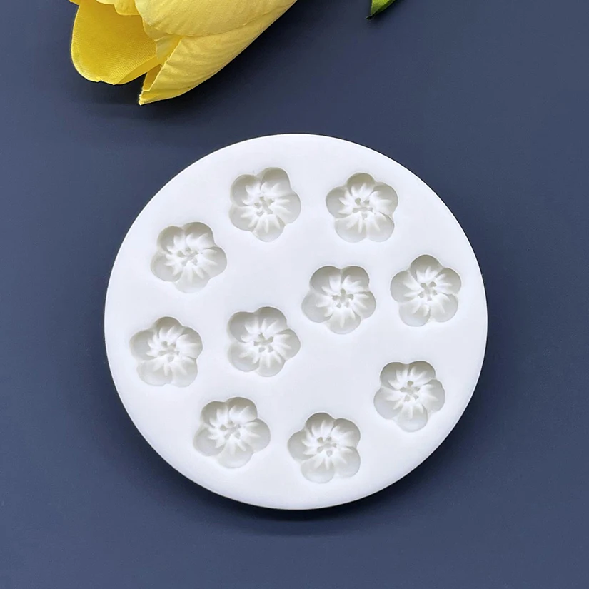 Mini Flower Silicone Mold Sugarcraft Cupcake Baking Mold Fondant Cake Decorating Tools