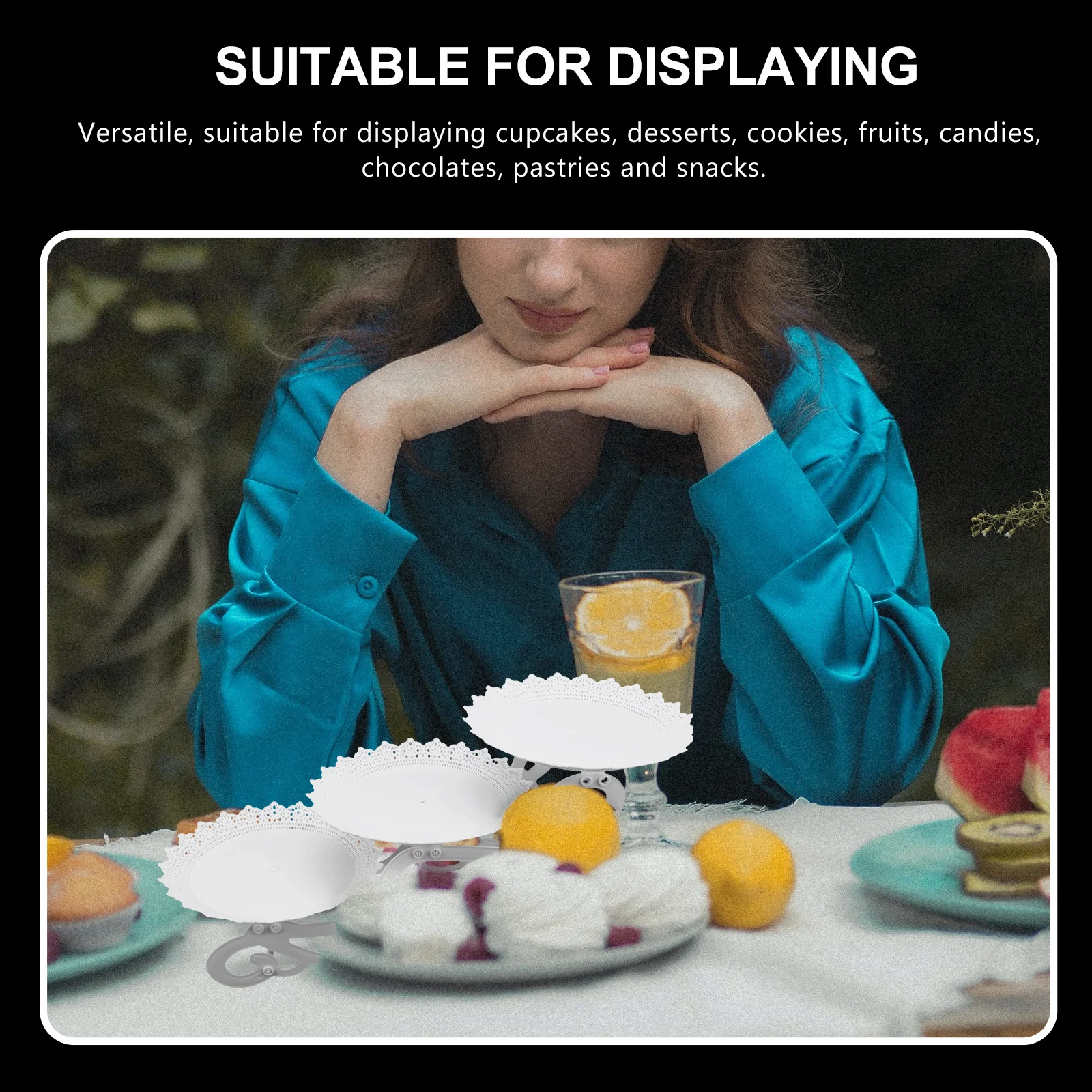 

1pc 3 Tier Bicycle Cake Stand Dessert Display Rack Decorative Storage Holder PP Material Fruit Serving Stand Home Kitchen Decor