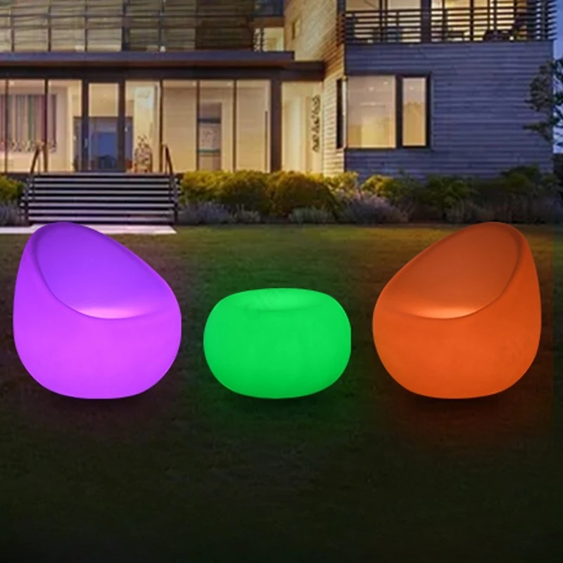 Creative New LED Luminous Spherical Sofa Chair Bar Bar KTV Coffee Table Leisure Indoor and Outdoor Furniture Combination