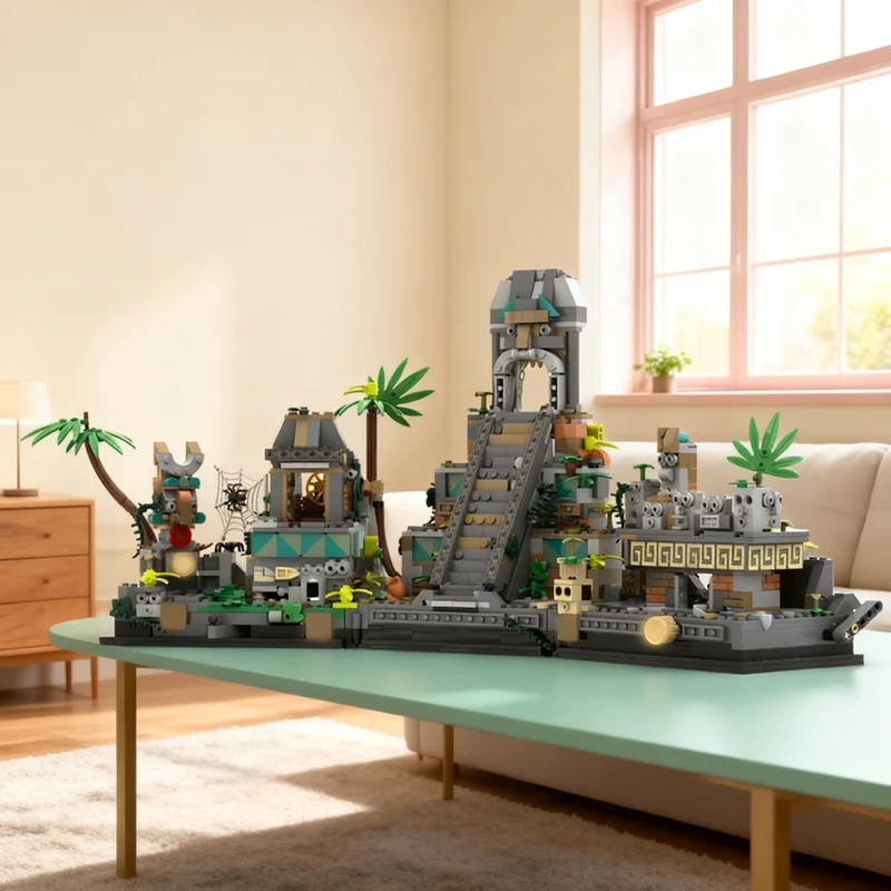 

Набор для сборки модели «Руины джунглей с ловушками» (1322 детали) – Коллекционный конструктор для взрослых, креативный подарок, премиум-класс, для демонстрации на столе