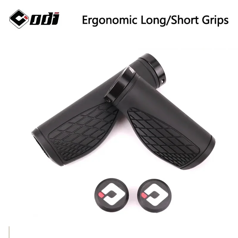 ODI MTB Ergonomics Grips Bicycle Long/Short High Quality Rubber Handlebar Anti-Skid Cover Fiber Leather Bike Gloves Turn Handle