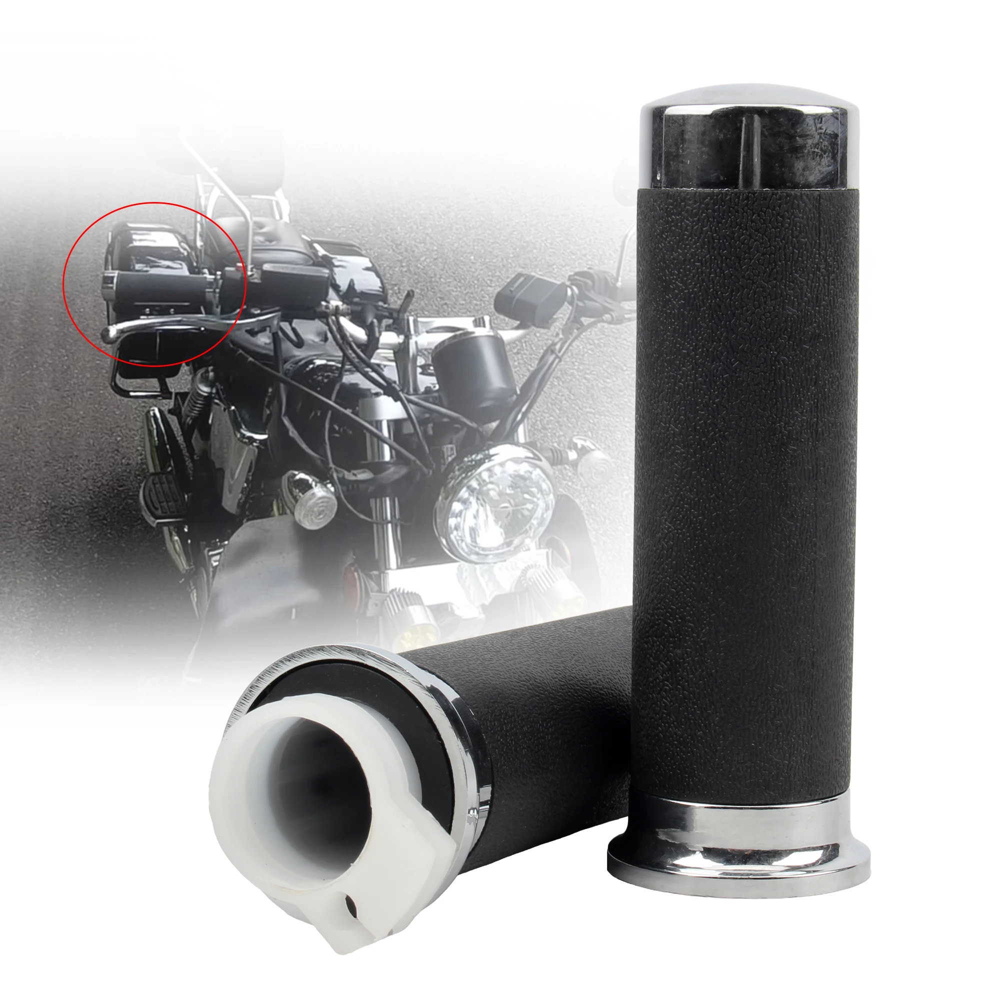 Motorcycle Universal 25mm Hand Handlebar Bar Grips For Yamaha V-Star Drag Star XVS400 XVS650 XVS400C XVS1100 XV1600 Parts - view 3