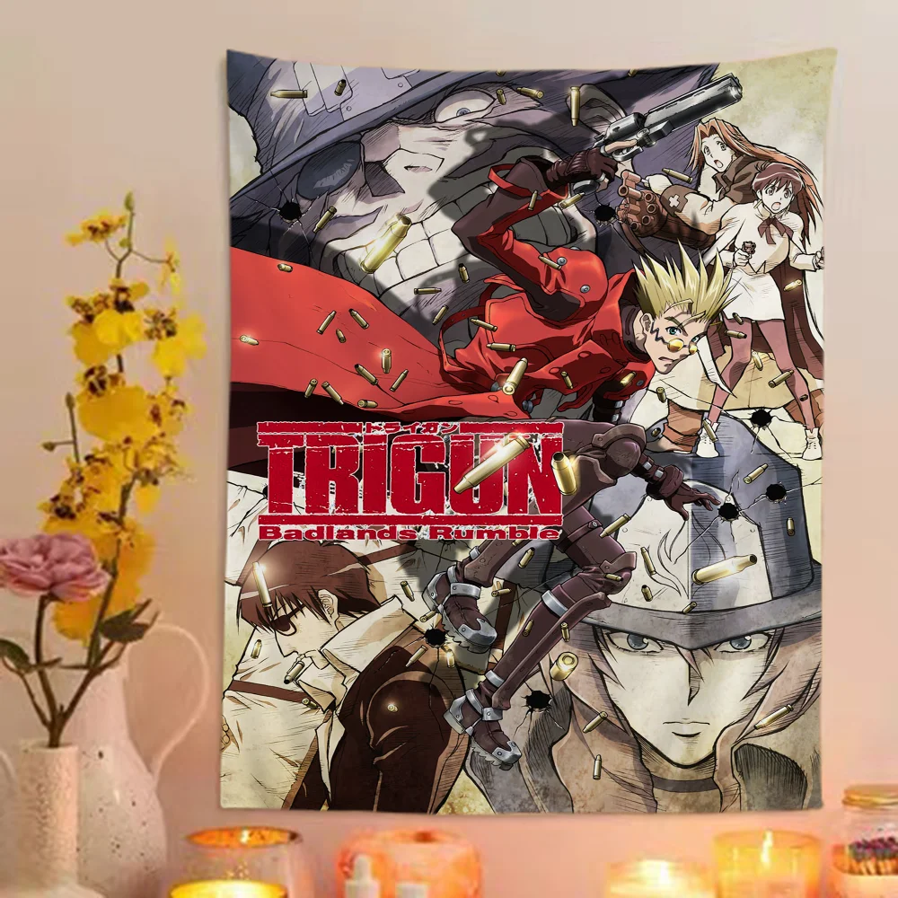 Anime Trigun Hippie Wall Hanging Tapestries Bohemian Wall Tapestries Mandala INS Home Decor