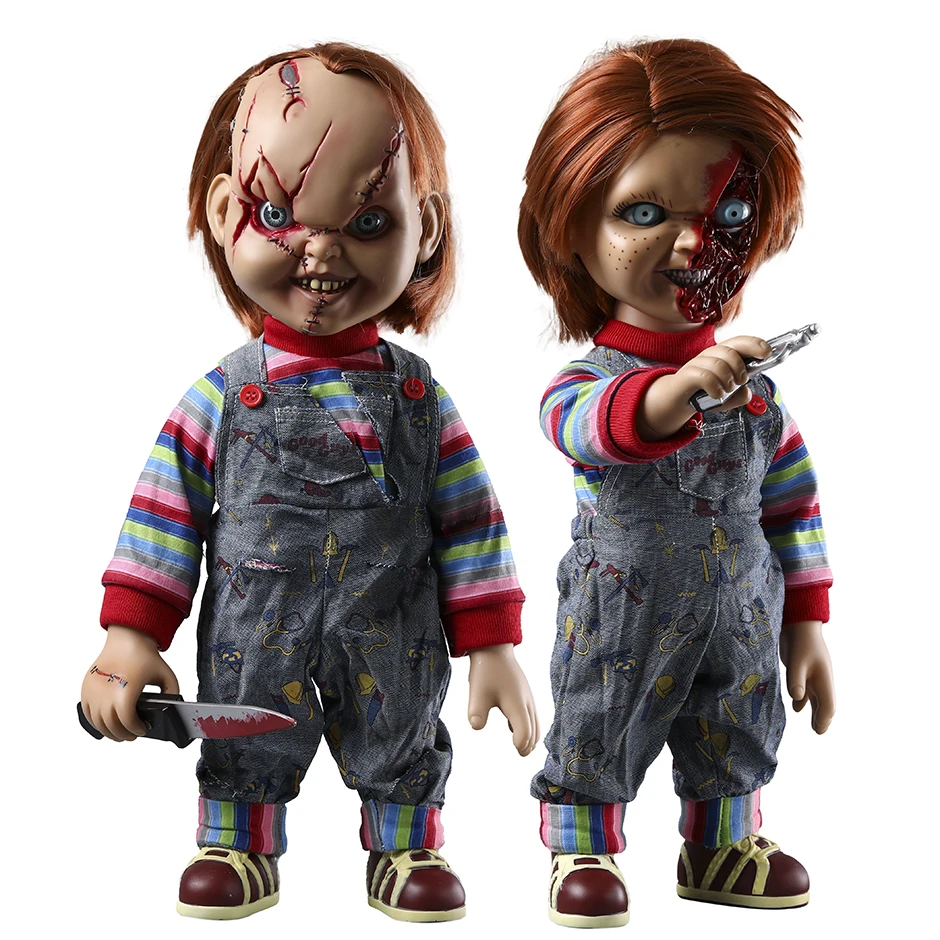 

Mezco Child's Play 3 Chucky Pizza Face 15 дюймов говорящая Коллекционная модель куклы фигурку игрушки
