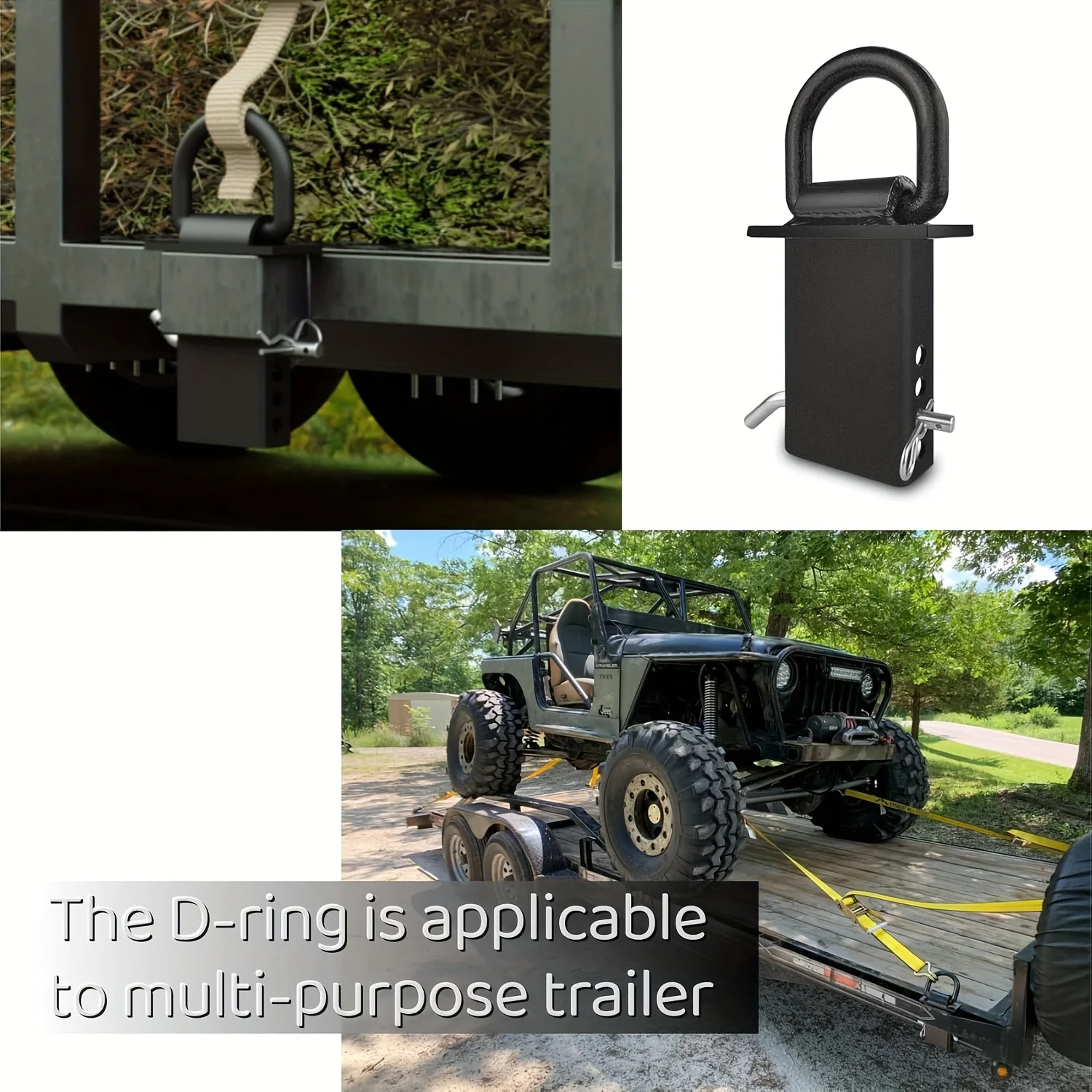 6 pcs Stake Pocket D Rings Heavy Duty Removable D-Ring Stake Pocket Tie Down For Utility Trailers And Flatbeds Equipped With Hitch Pin, Removable Tie Down Utility For Flatbed Cargo Trucks. (Includes 2 Anti-slip Gloves)