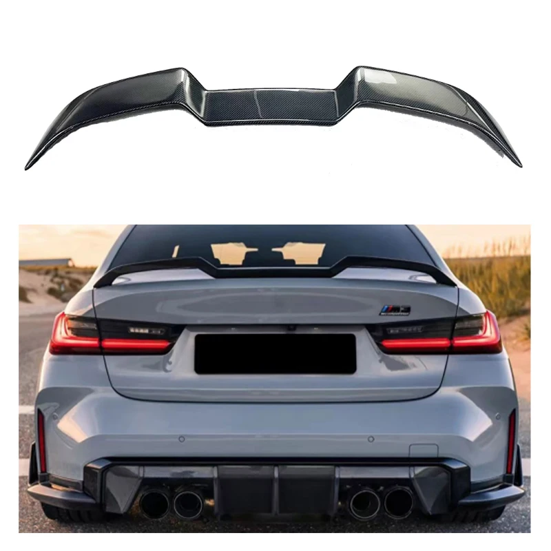 

OEM DRY Carbon Fiber Rear Trunk Spoiler Tail For BMW G80 M3 V Style Upgrade Boot Spoiler
