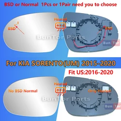 With BSD Heated For KIA Sorento 2015 2016 2017 2018 2019 2020 LH/RH Rearview Mirror Glass 87611-C5040 C60/ Car Wing Mirror Parts