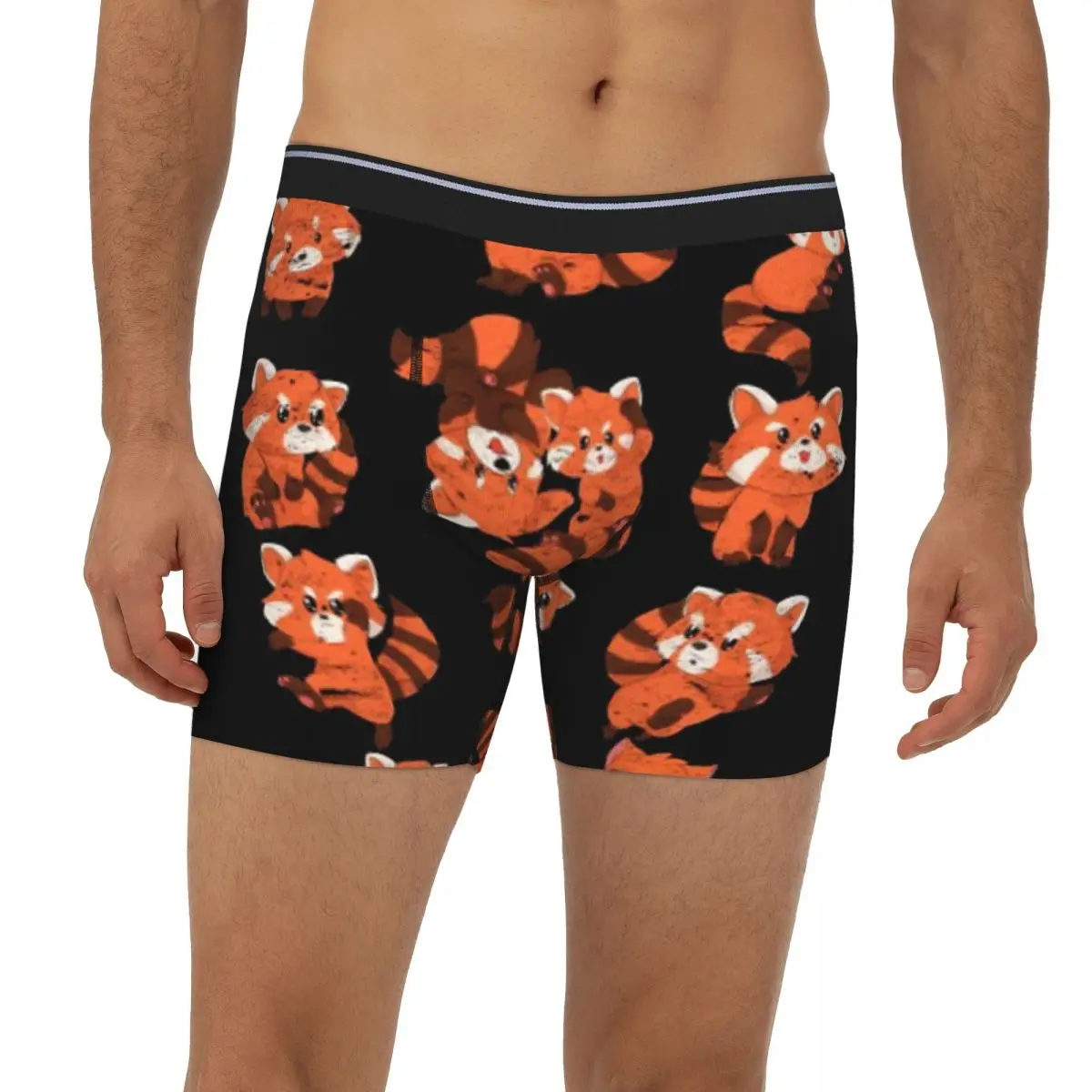 

Long Boxer Underpants Shorts Red Panda Animal Panties Male Ventilate Underwear for Homme Man Boyfriend Gifts