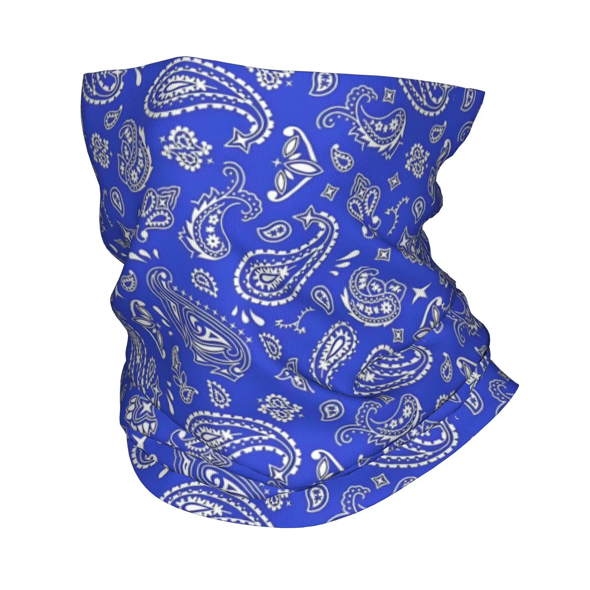 Custom Paisley Bandana Neck Warmer Women Men Winter Ski Tube