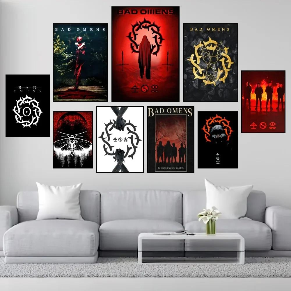 

Rock Band Bad Omens Poster Prints Wall Painting Bedroom Living Room Decoration Office Small