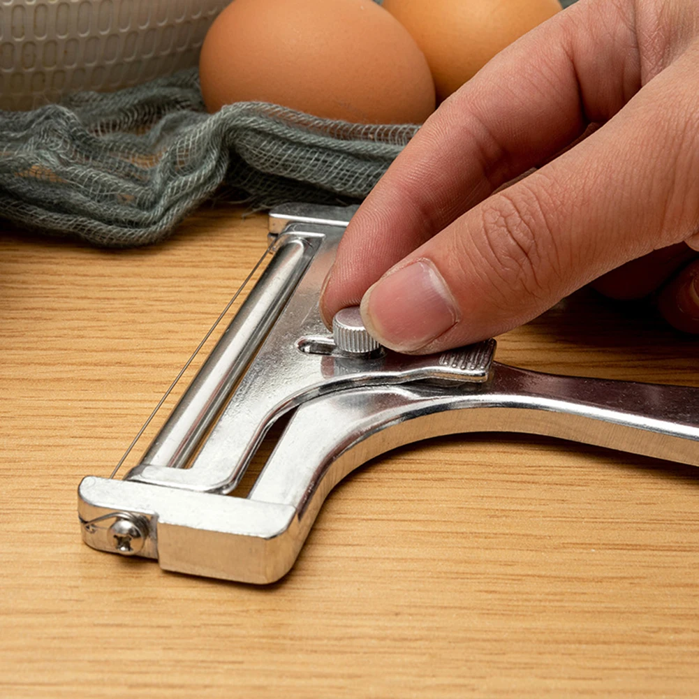 14.6*11.8*1.2cm Stainless Steel Cheese Slicer Cheese Divider Smooth Slicing Motion Stainless Steel Wire Easy To Clean