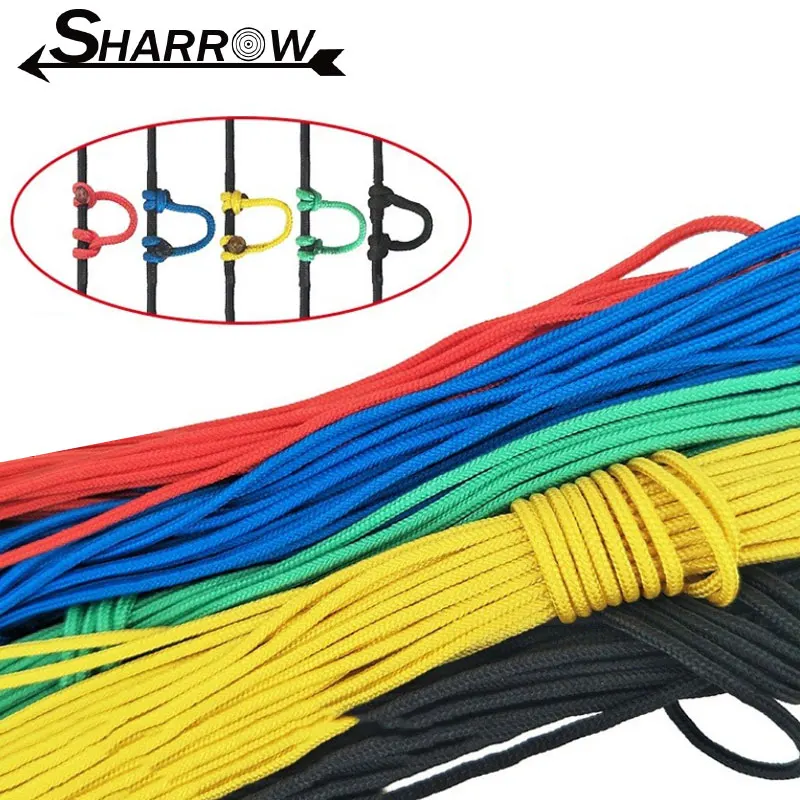 2m Archery D Loop Rope Bowstring Release Nocking D Ring Buckle Rope U Rope Release Aid Bow Hunting Shooting Accessories