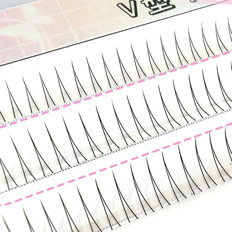 Natürlich aussehende, kleine, flammenförmige untere Wimpern – kleberfrei, einfache Anwendung, anfängerfreundlich, weich, bequem, wiederverwendbare künstliche Wimpern – Detail 2