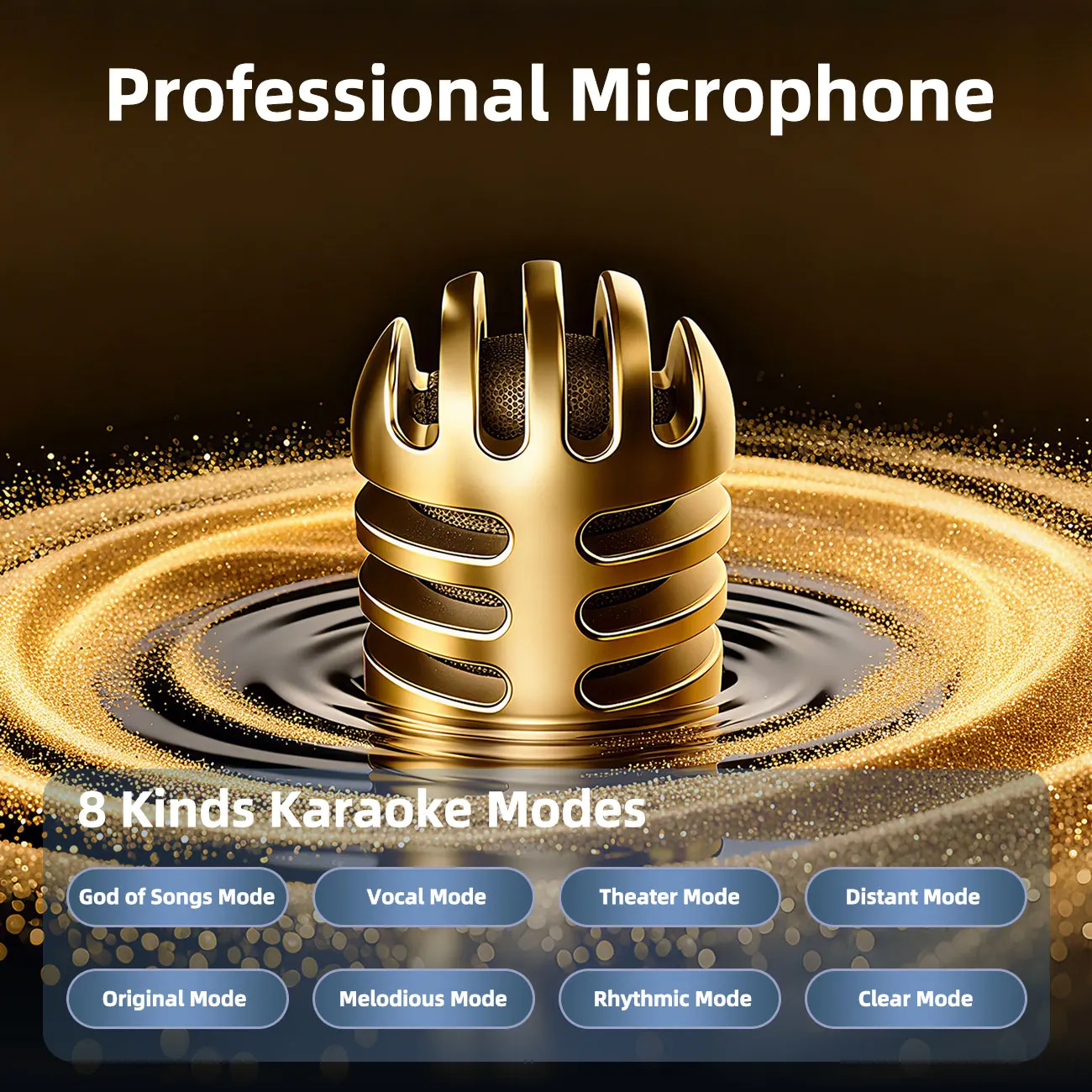 Sound Card Karaoke Earphones Professional Microphone Multi modes Real-time ear monitoring Type-C Vocal Mic for Huawei IOS