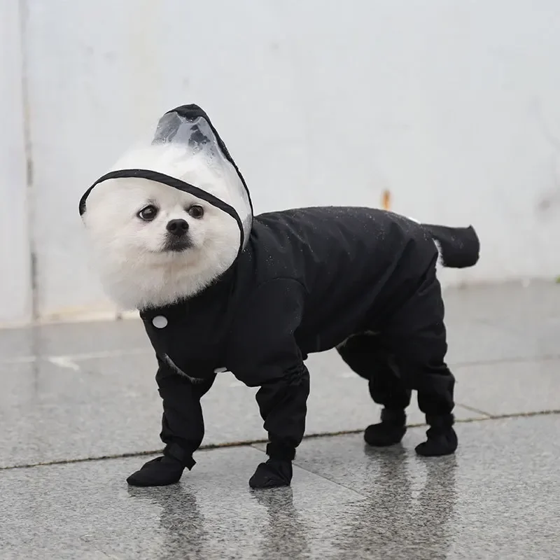 Cute Dogs And Cats Raincoat Waterproof All-inclusive For Pet Keep Pets Dry For Walk The Dog On Rainy Day Supplies