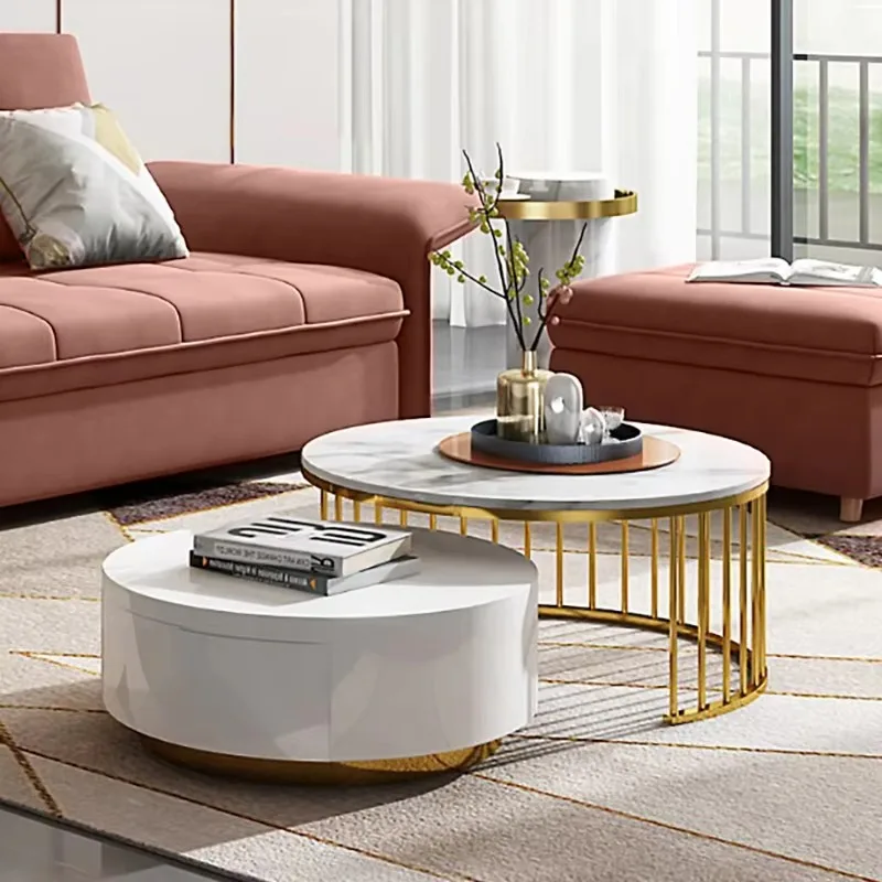 Modern Multi Size Marble Coffee Table Corner Table Several Combinations Marble Top Coffee Table Set
