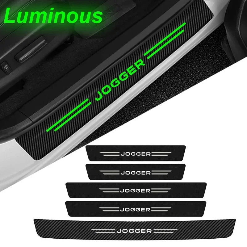 Luminous Car Threshold Tape Door Sill Scuff Plate for Dacia JOGGER Logo Rear Trunk Bumper Scratch Guards Protective Stickers