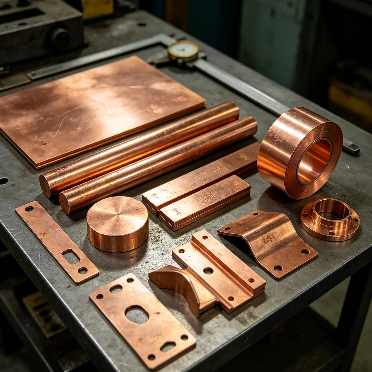 Custom T2 Pure Copper Parts Laser Cutting Bending CNC Machining Non-Standard Size