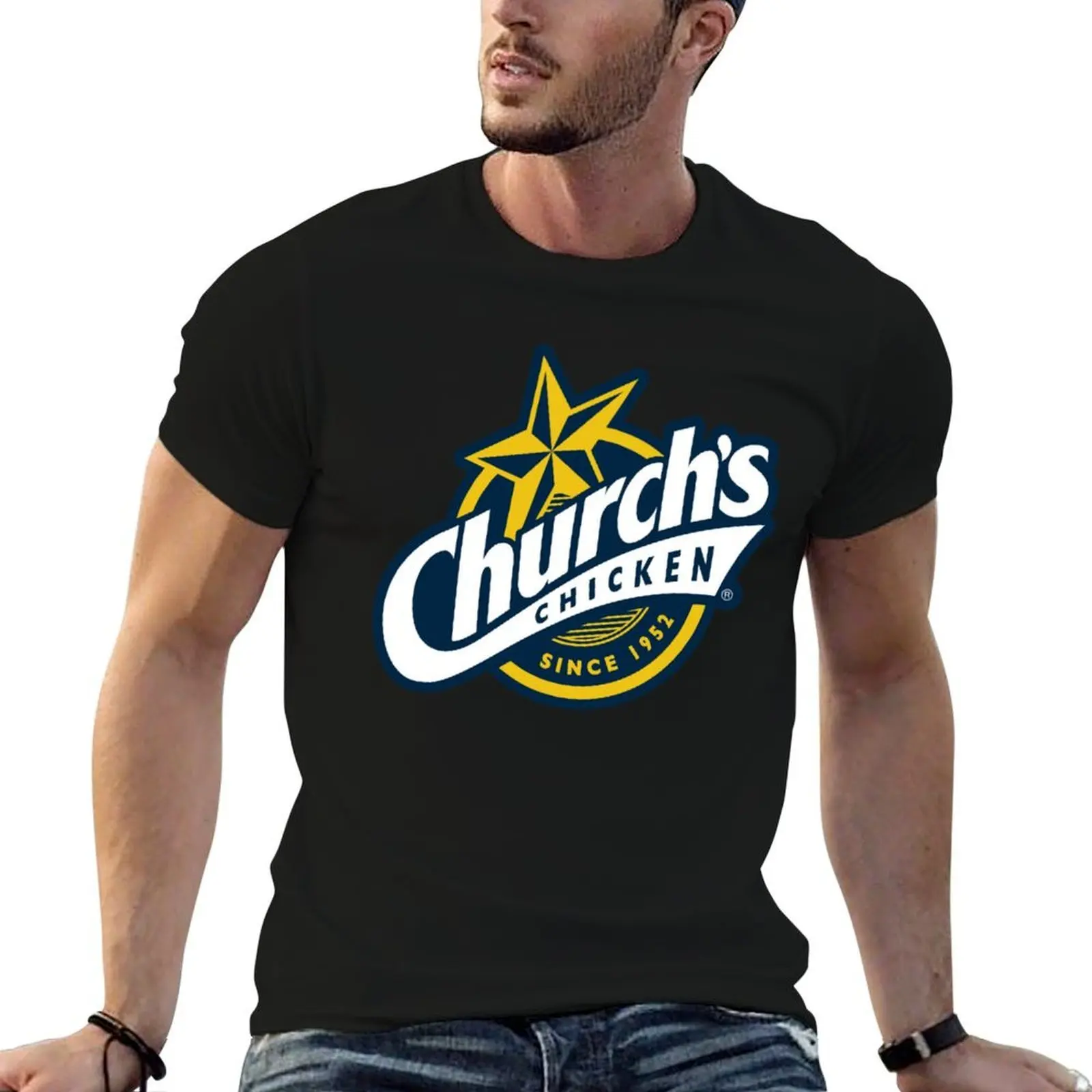 

Church's chicken restaurant logo Since 1952 T-Shirt cotton t shirts high quality man t shirts high quality luxury brand T-Shirt