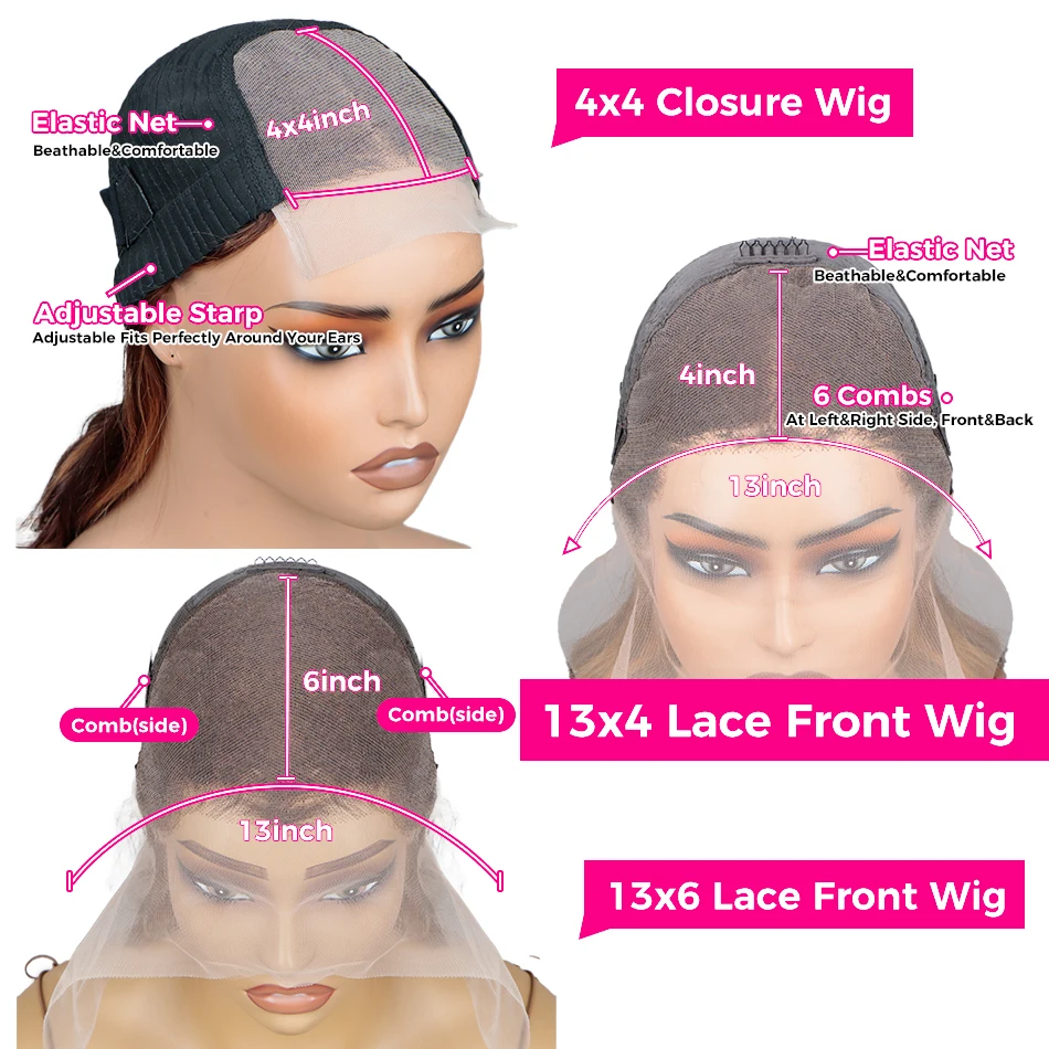 13x6 hd transparent Highlight Ombre Deep Wave Spitze Frontal Echthaar Perücke brasilia nische 13x4 farbige Spitze Front Perücken für Frauen