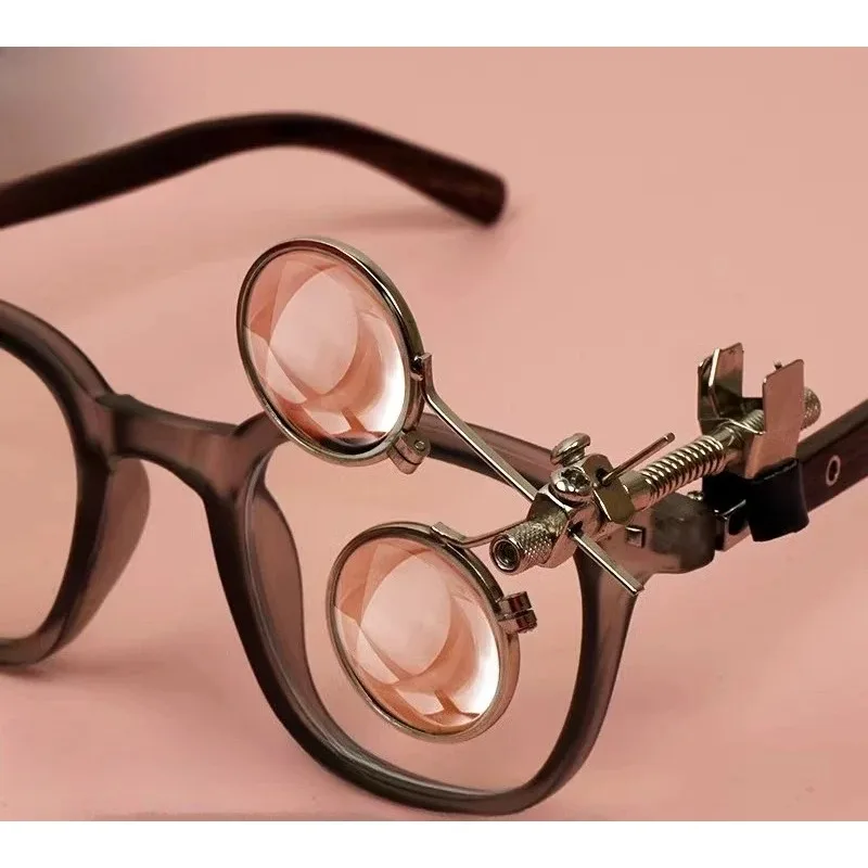Monocular Magnifying Glass Clip-on High Definition Watch Repair Tool Eyepiece Special Glass 10 Times Inch 25mm25mm