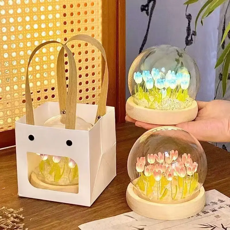 New Sale 1PC Transparent Girl Heart Creative DIY Nightlight Luminous Toy Gift Decoration