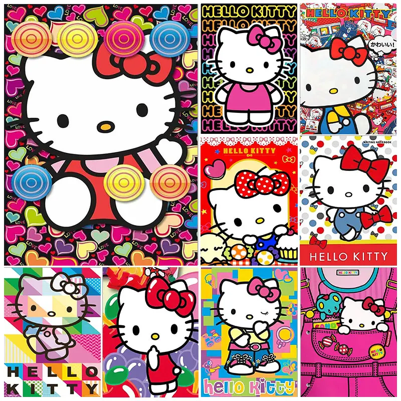 Sanrio 5D DIY Diamond Embroidery Kuromi Hellokitty New Arrivals Diamond Mosaic Cinnamoroll Handmade Art Gift Wall Decor Gift