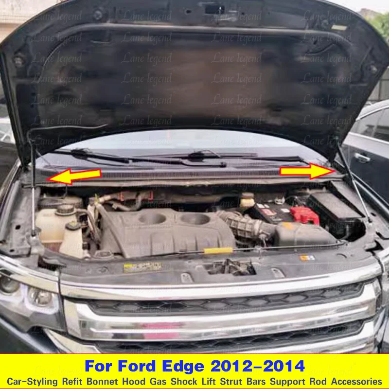 Front Bonnet Hood Damper for Ford Edge 2012 2013 2014 Modify Gas Spring Struts Lift Support Shock Damper Absorber