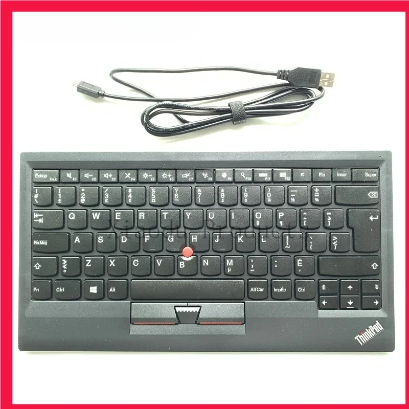 

New Original for Lenovo ThinkPad KU-1255 French Canadian USB keyboard with TrackPoint little red mouse computer laptop 03x8726