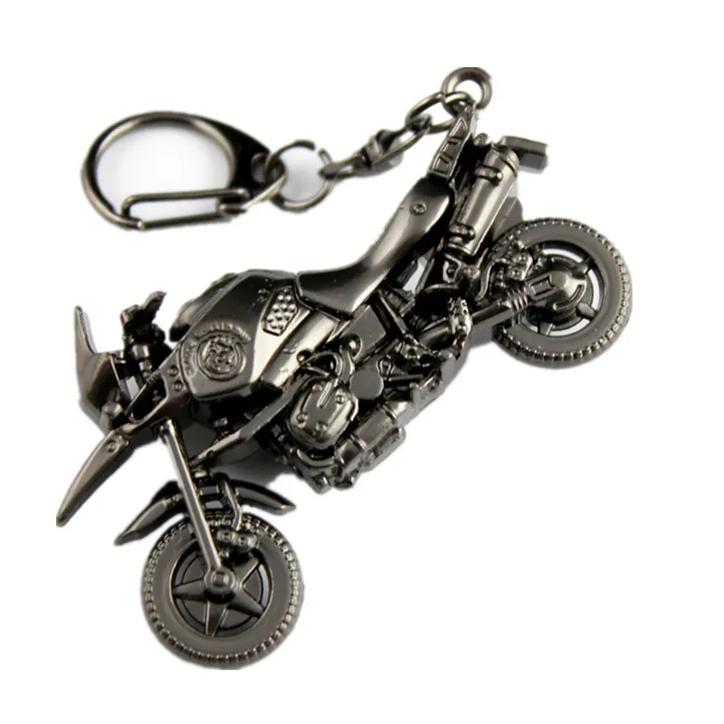 Cute Imitation Motorcycle Keychain Creative Mini Metal Model Pendant Fashion Car Key Accessories