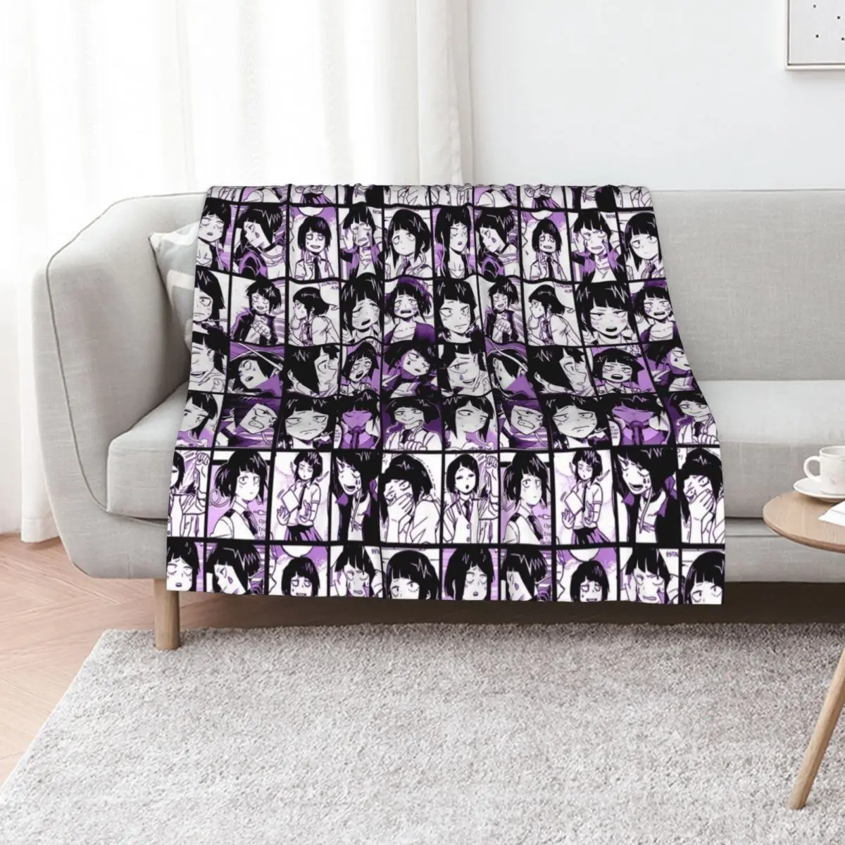 

Jirou Kyouka Collage Throw Blanket Bed Vintage Soft Luxury St Blankets