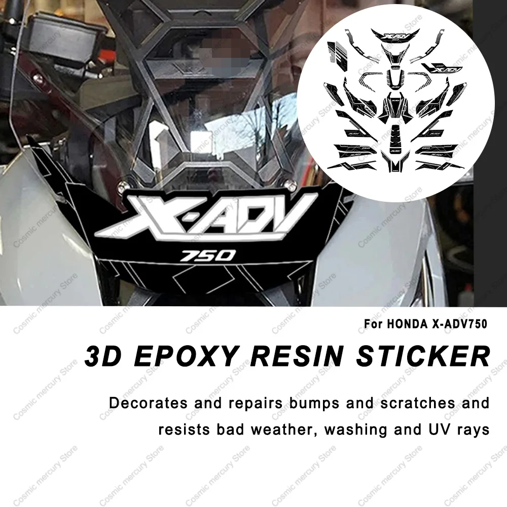 

For HONDA X-ADV750 XADV X-ADV 750 XADV750 2021 2022 3D Protector Decoration kit Stickers Tank pad protection Oil Gas Sticker