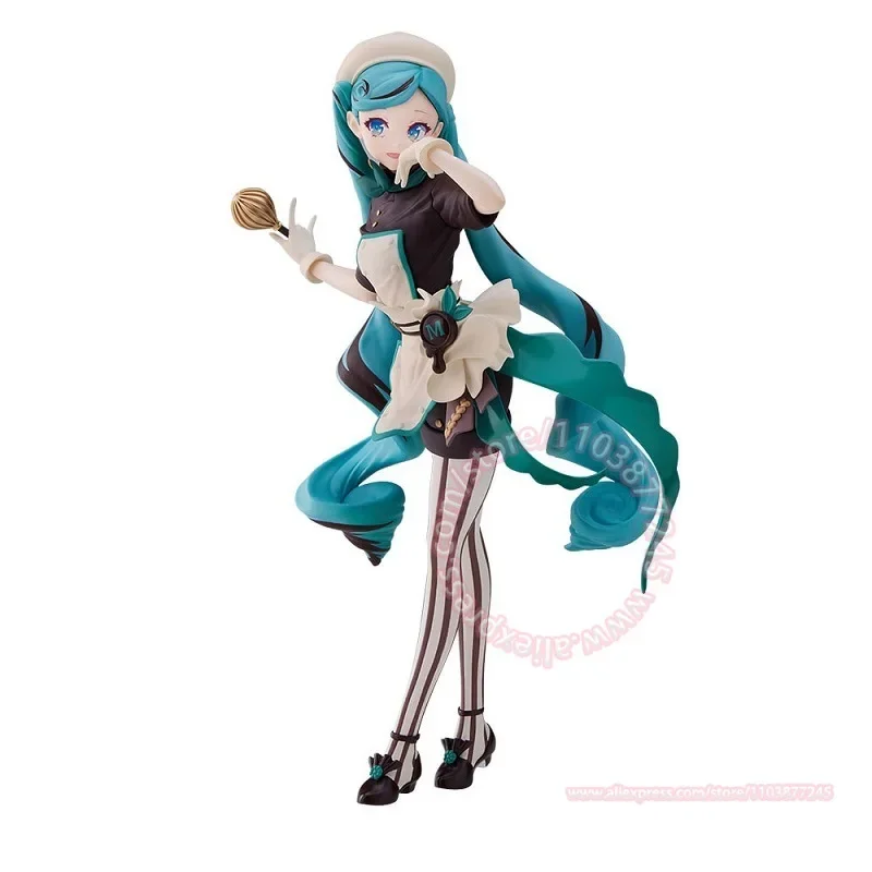 Genuine BANDAI Pastry Chef Hatsune Miku Trendy Figure Desktop Decoration Kawaii Ornaments Birthday Gift Anime Peripheral Model