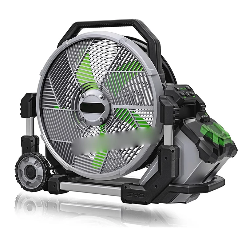 FN1800E 휴대용 미스트 선풍기, 리튬 배터리 분무 선풍기, 5000CFM, 18 인치, 5 단 속도 23.5MPH