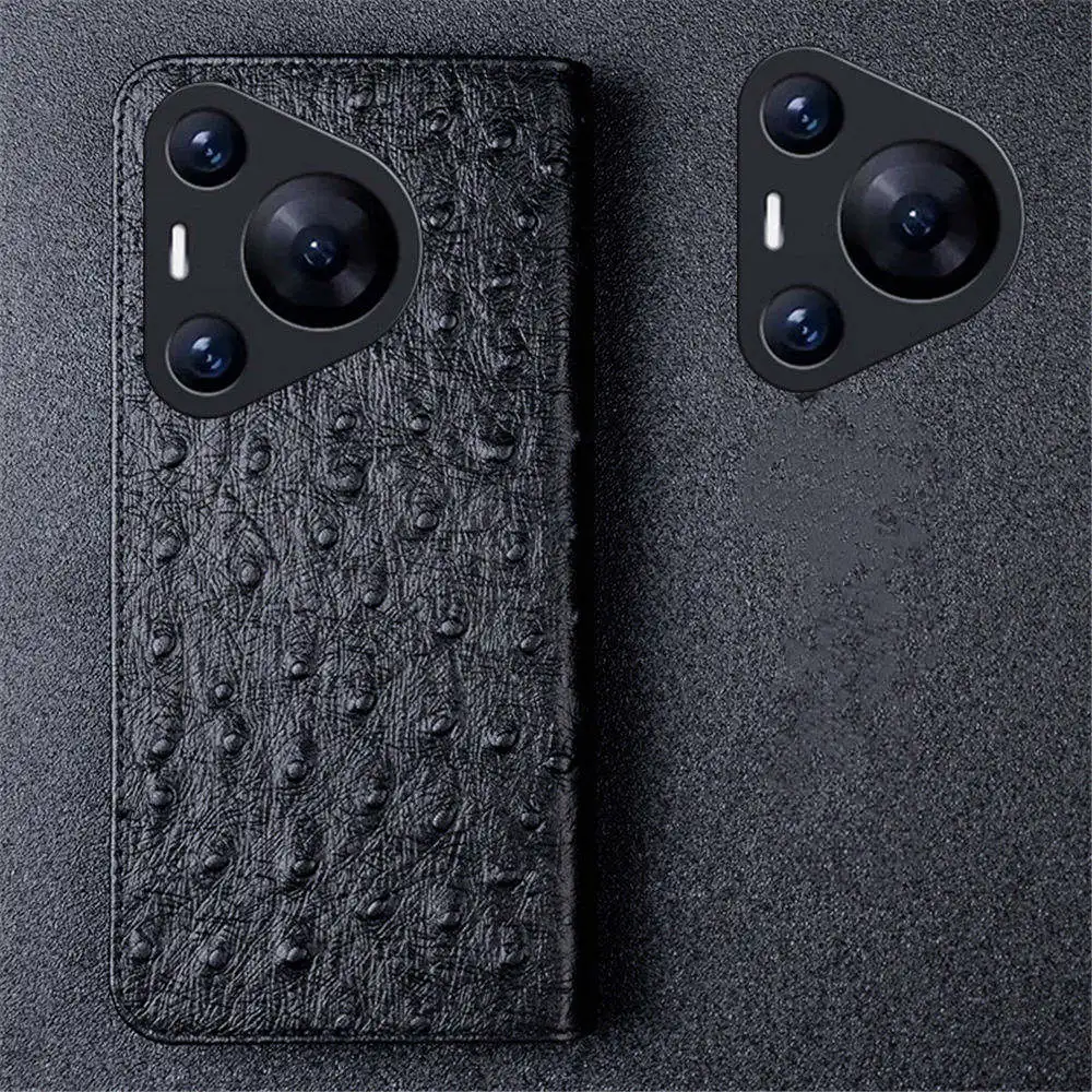 Чехол-книжка из натуральной воловьей кожи с крокодиловой текстурой для Huawei Pura 70 Ultra/Pura 70 Pro/Pura 70, деловой чехол с полным покрытием