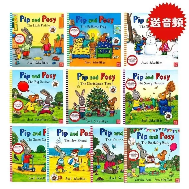 9 Volumes Pip and Posy English Original Picture Book Children's Emotional Intelligence Training Enlightenment Picture Book Child